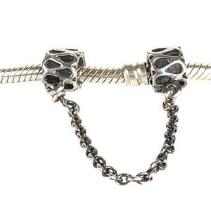 PANDORA Raindrop Sterling Silver Safety Chain Charm